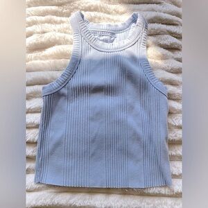 Aerie Ribbed Sleeveless Top in Light Blue